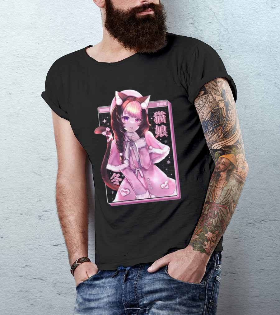 Uwumarket Strawberry Innocent Winter Nekomata Anime Aesthetic T-Shirt