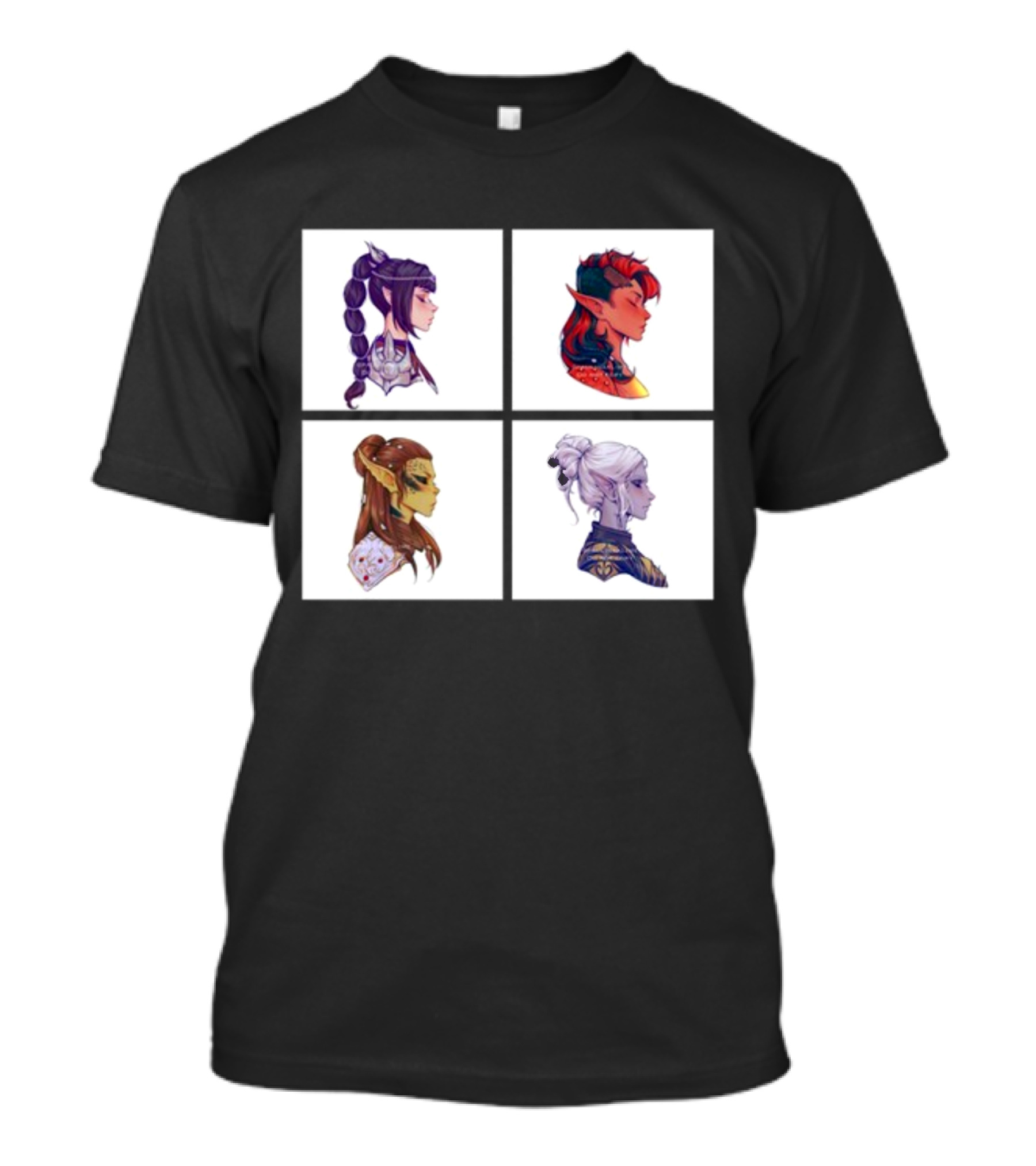 Baldur's Grillz Tadpole Days Elven Warrior Profiles T-Shirt