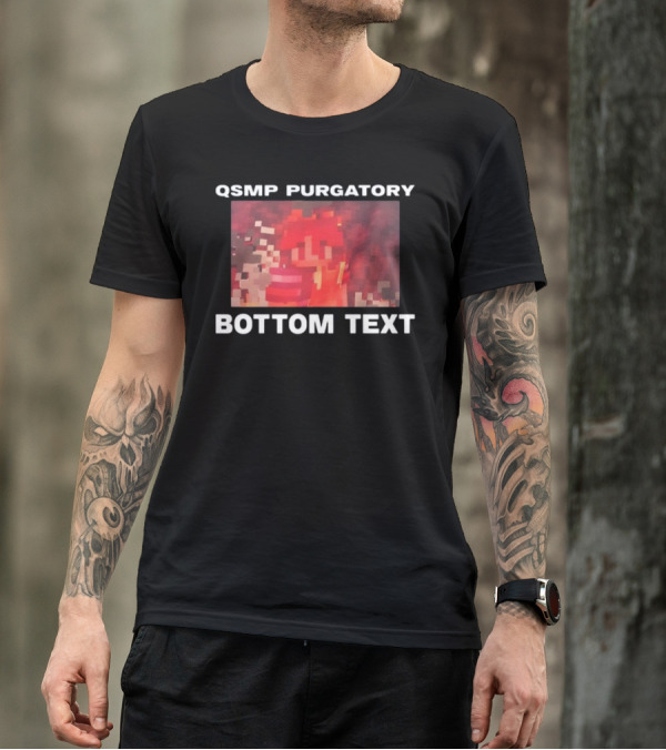 QSMP Purgatory Bottom Text Pixelated T-Shirt