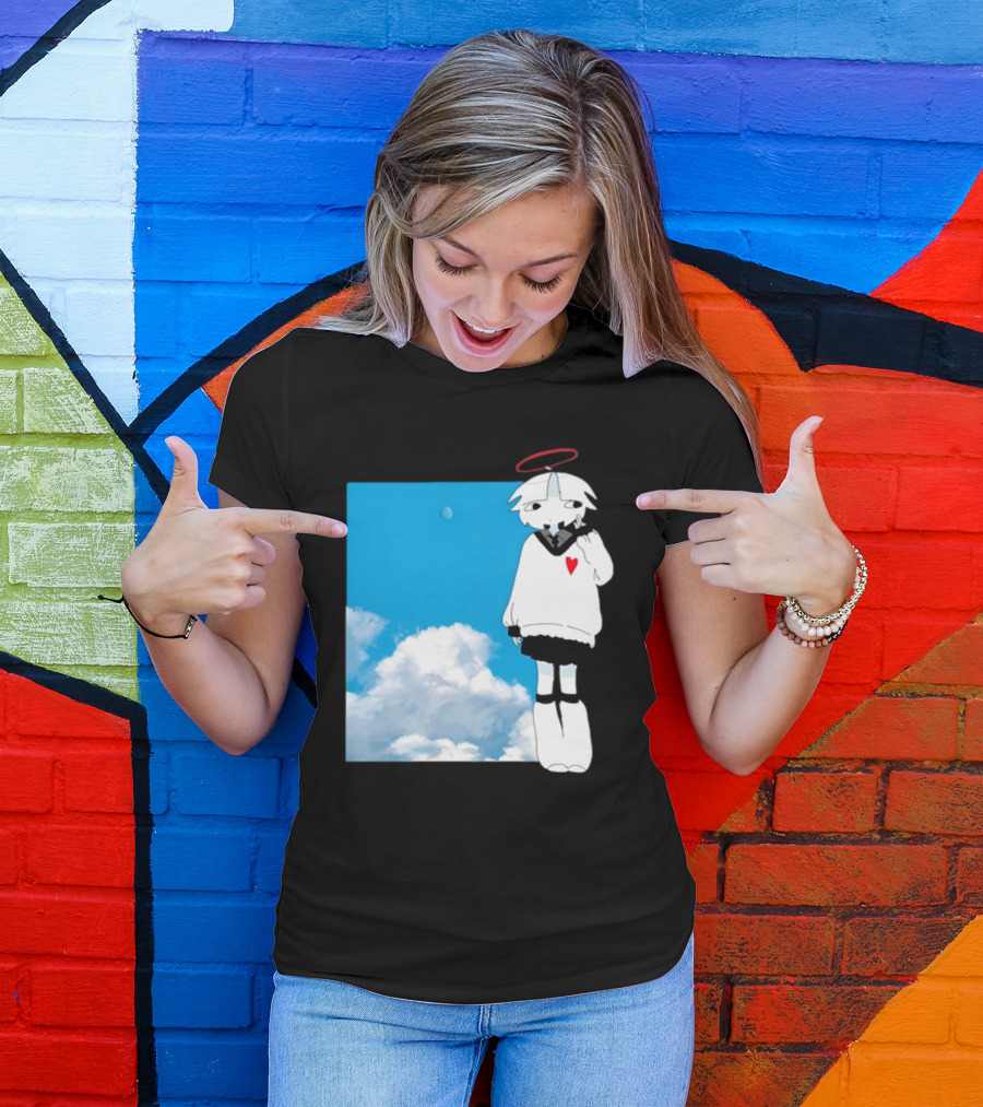 ChewChewer Loving Sky Cute Angel Halo Heart Clouds T-Shirt