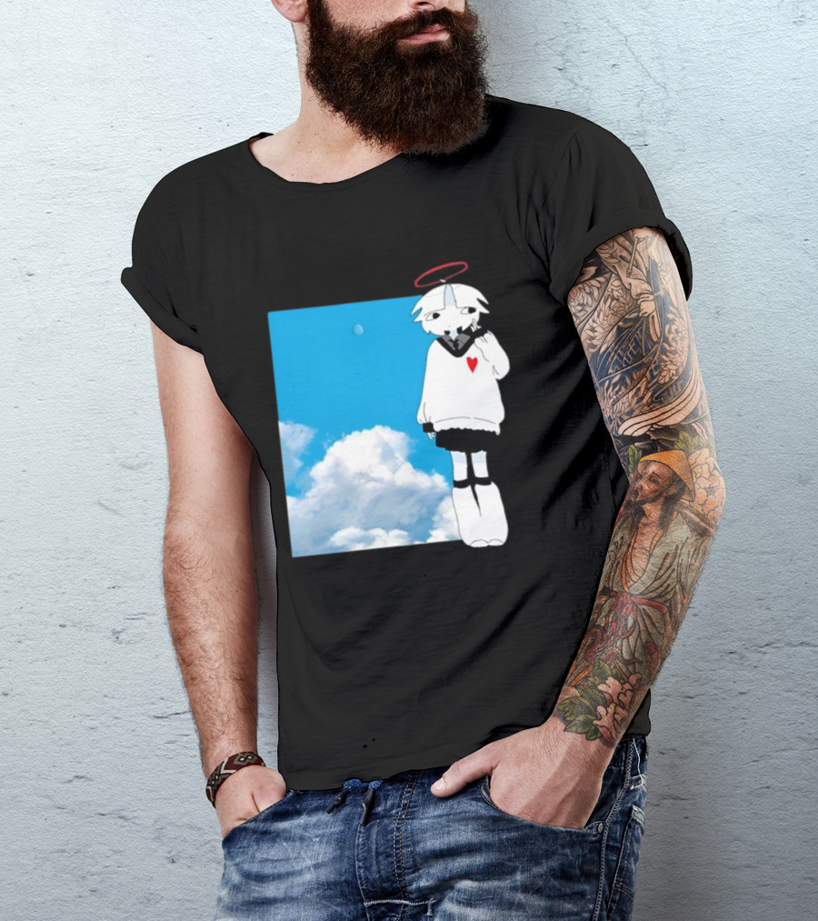 ChewChewer Loving Sky Cute Angel Halo Heart Clouds T-Shirt