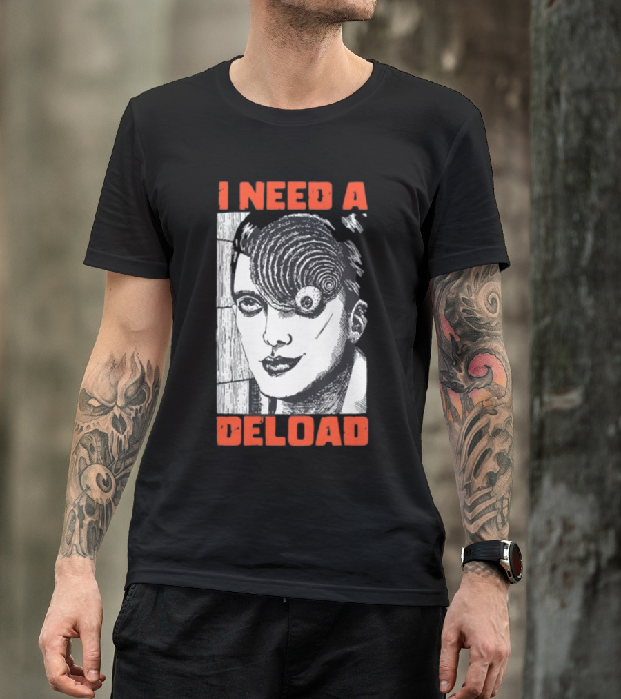 I Need A Deload Spiral Horror Comic T-Shirt