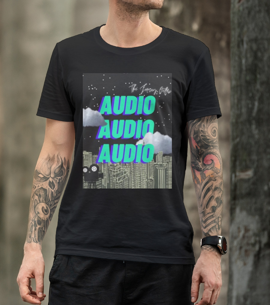 The Jersey Outlaw Audio Audio Audio Cityscape Night Scene T-Shirt