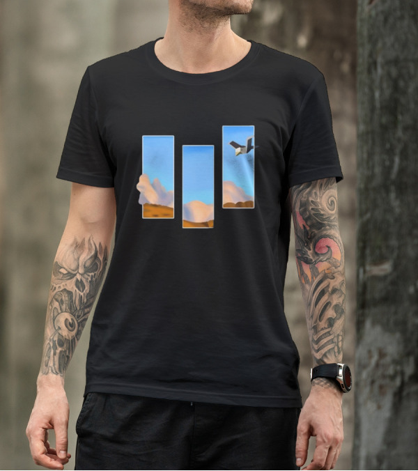 Rae Abroadwaybug Lovejoy Pebble Brain Ep Fanmade Sky And Clouds With Bird T-Shirt