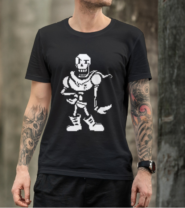 Stillstanningdnp Papyrus Battle Sprite Undertale Character Pixel T-Shirt
