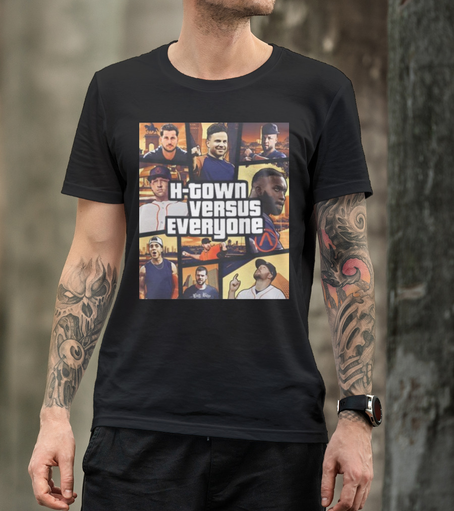 H-Town Versus Everyone Houston Sports Icons Collage T-Shirt