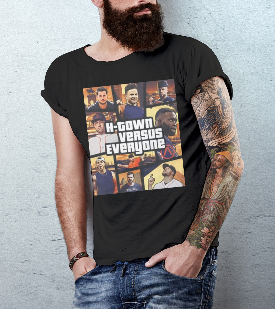 H-Town Versus Everyone Houston Sports Icons Collage T-Shirt