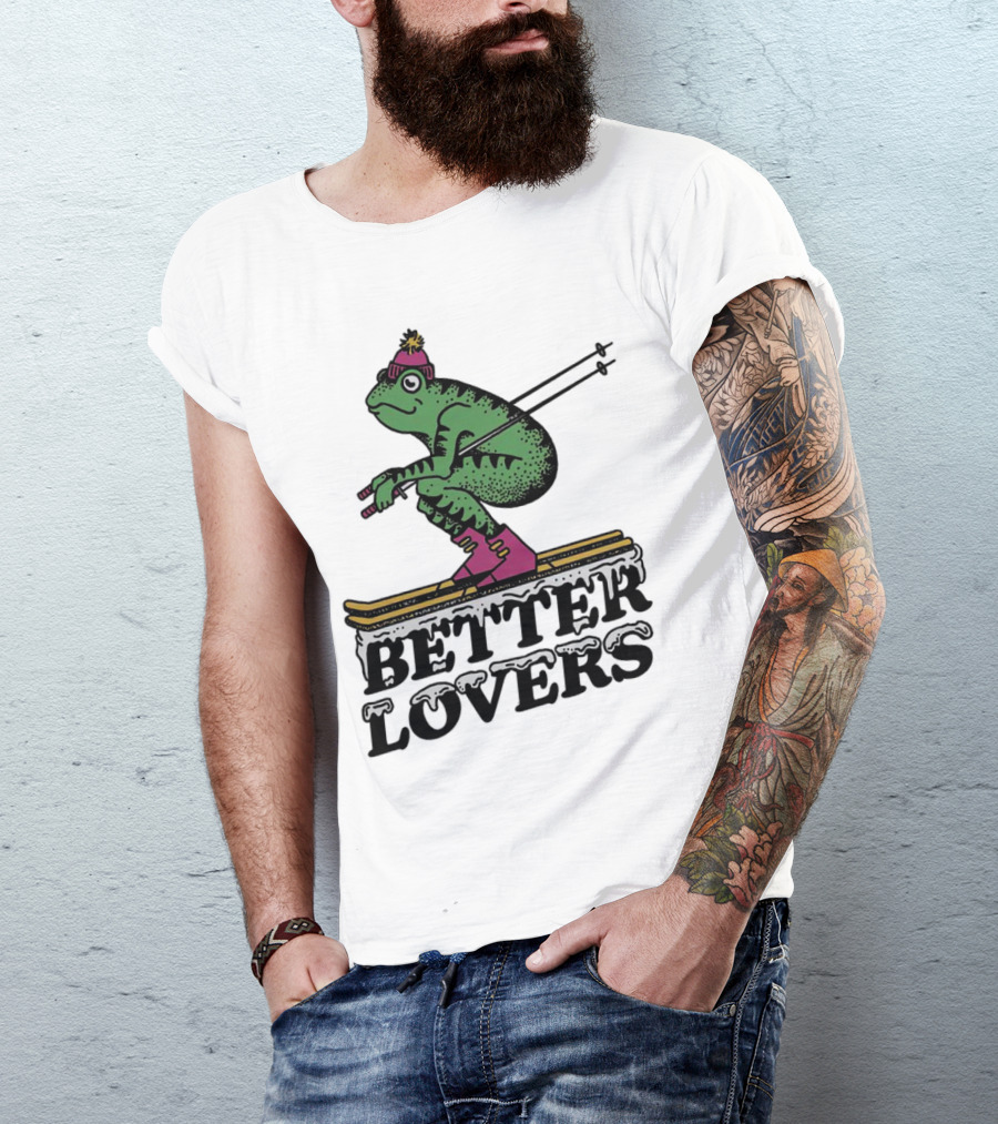 Better Lovers Ski Frog Pom Pom Hat Slalom T-Shirt