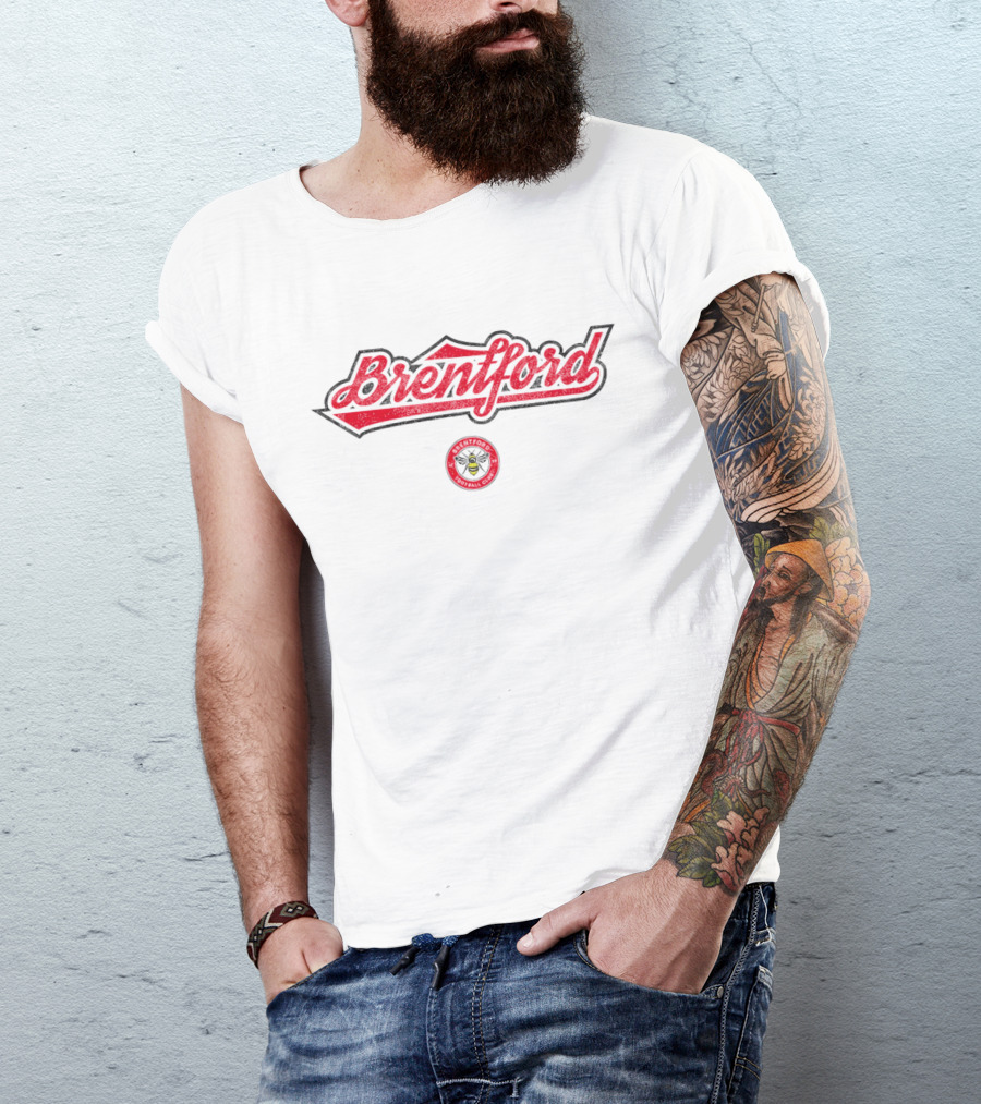 Brentford FC Football Club 1863 Script Slub T-Shirt