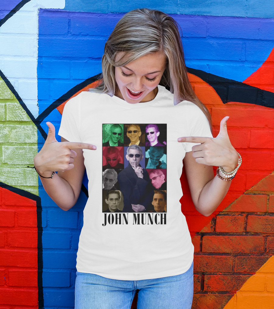 John Munch Multicolor Photo Collage T-Shirt