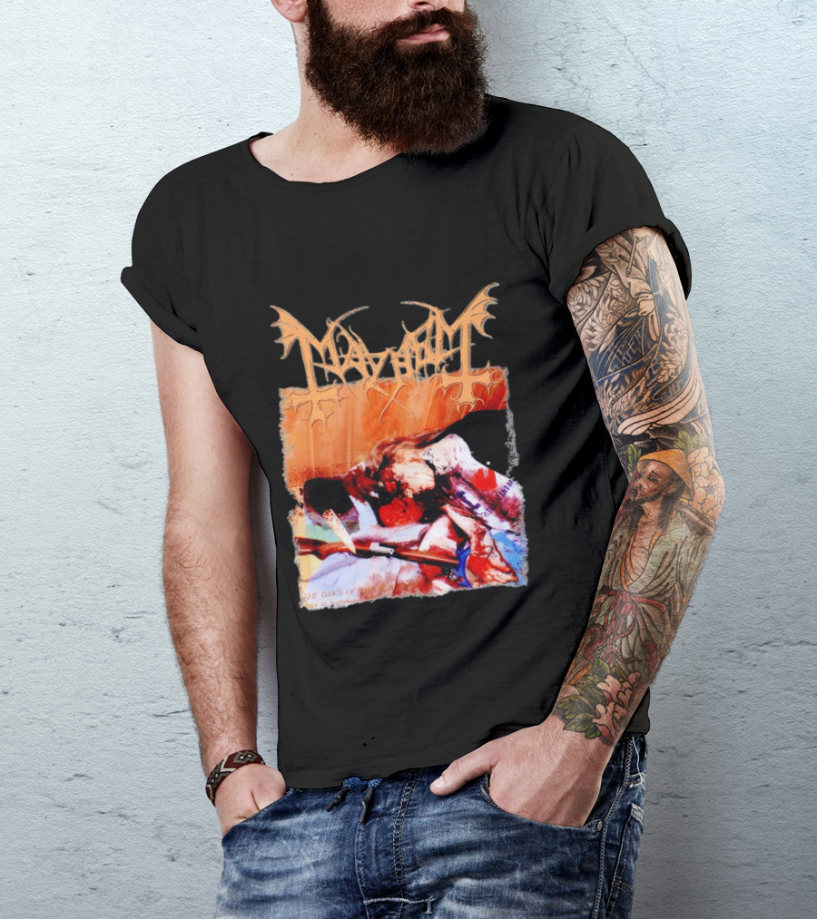 Mayhem Norwegian Black Metal The Dawn Of The Black Hearts T-Shirt