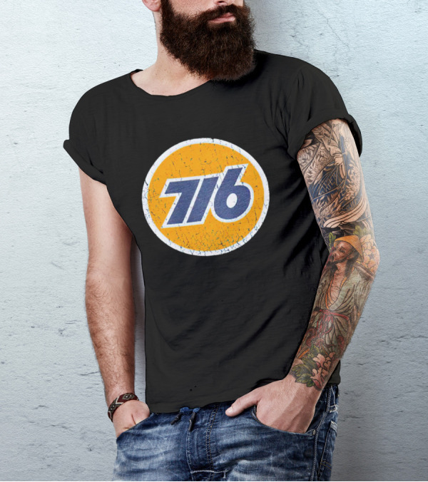 Pumped Up 716 Retro Sports Number Circle T-Shirt