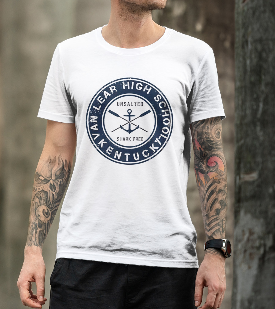 Van Lear High School Kentucky Unsalted Shark Free Anchor And Paddles T-Shirt