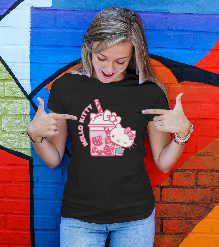 Hello Kitty Bubble Tea Drink Cute T-Shirt