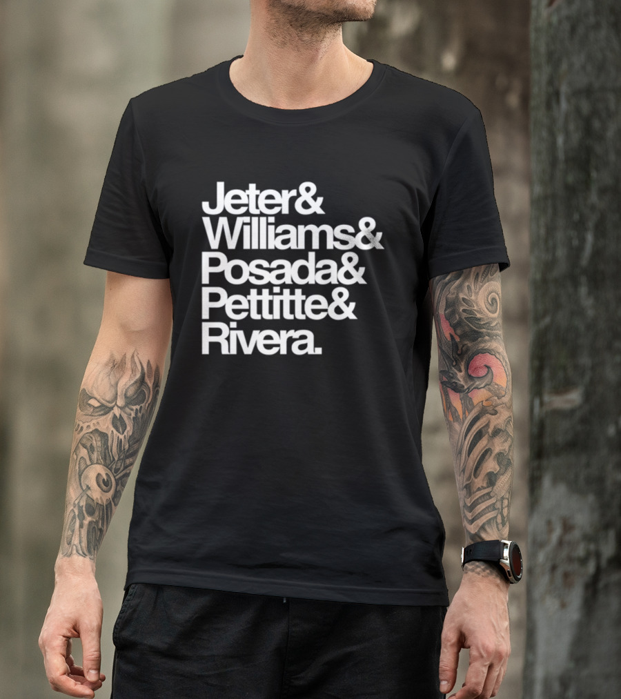 Jeter Williams Posada Pettitte Rivera New York Yankees Core Five Legends T-Shirt