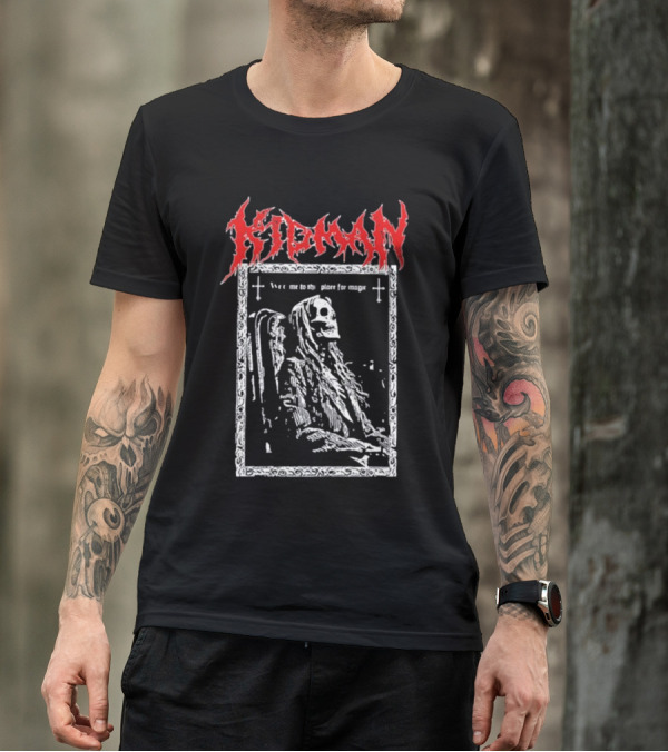 Kidman We Come To This Place For Magic Death Metal Skeleton Chair T-Shirt