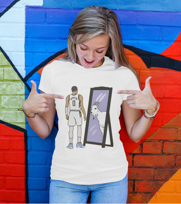 Tyrese Haliburton 0 Reflecting Goat In Mirror T-Shirt