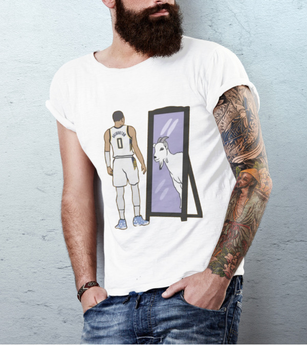 Tyrese Haliburton 0 Reflecting Goat In Mirror T-Shirt