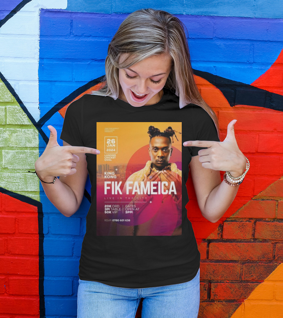 King Kong Fik Fameica Live In The City 26 Jan 2024 Lugogo Cricket Oval T-Shirt