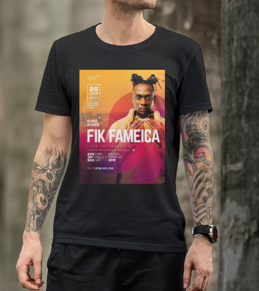 King Kong Fik Fameica Live In The City 26 Jan 2024 Lugogo Cricket Oval T-Shirt