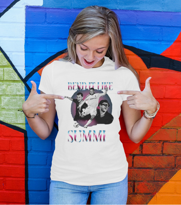 Bend It Like Summit Soccer Player Energetic Expression T-Shirt