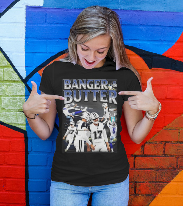 Banger And Butter Football Action With 17 And 5 T-Shirt