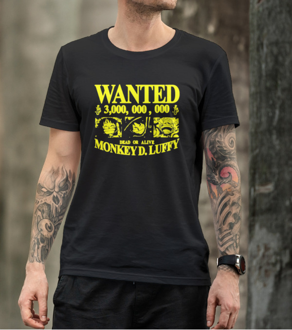 WANTED 3,000,000,000 MONKEY D. LUFFY STRAWHAT PIRATE T-Shirt