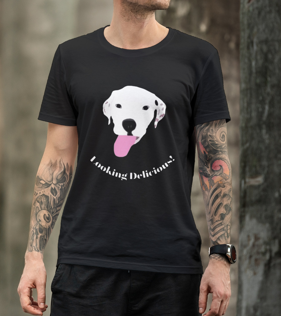 Looking Delicious Remi Dog Illustration With Pink Tongue T-Shirt