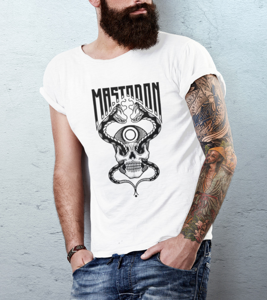 Mastodon Twin Snakes Skull T-Shirt
