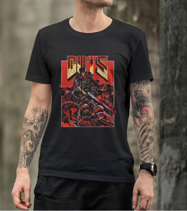 Guts Berserker Warrior Surrounded By Demonic Horde T-Shirt
