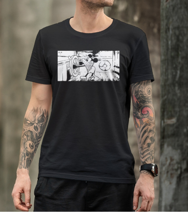 Memeulous Mickey Hood Vintage Steamboat Pizza Sailor T-Shirt