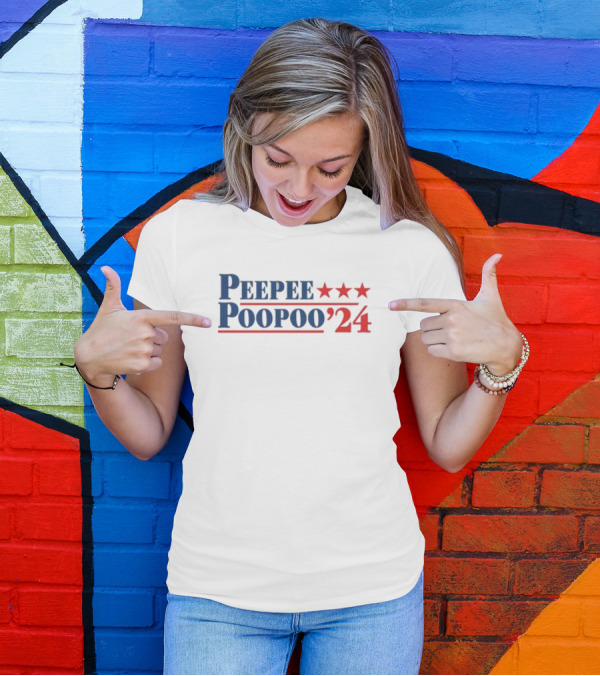 Peepeepoopoo '24 Red Blue Stars T-Shirt