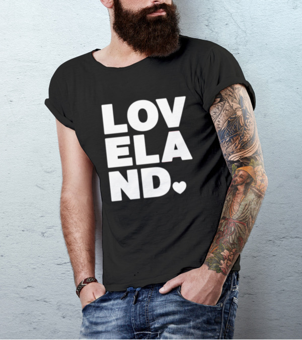 Cincyshirts Loveland White Ink Heart T-Shirt