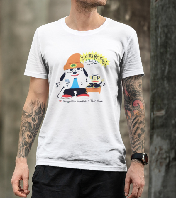 Parappa The Rapper I Gotta Believe Rodney Alan Greenblat Paul Frank Collaboration With Julius The Monkey T-Shirt