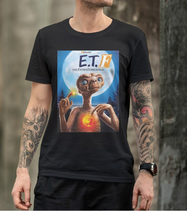 E.T.F The Extra-Terrestrial Bitcoin Phone Home T-Shirt