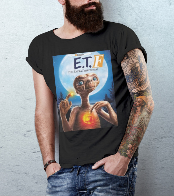E.T.F The Extra-Terrestrial Bitcoin Phone Home T-Shirt
