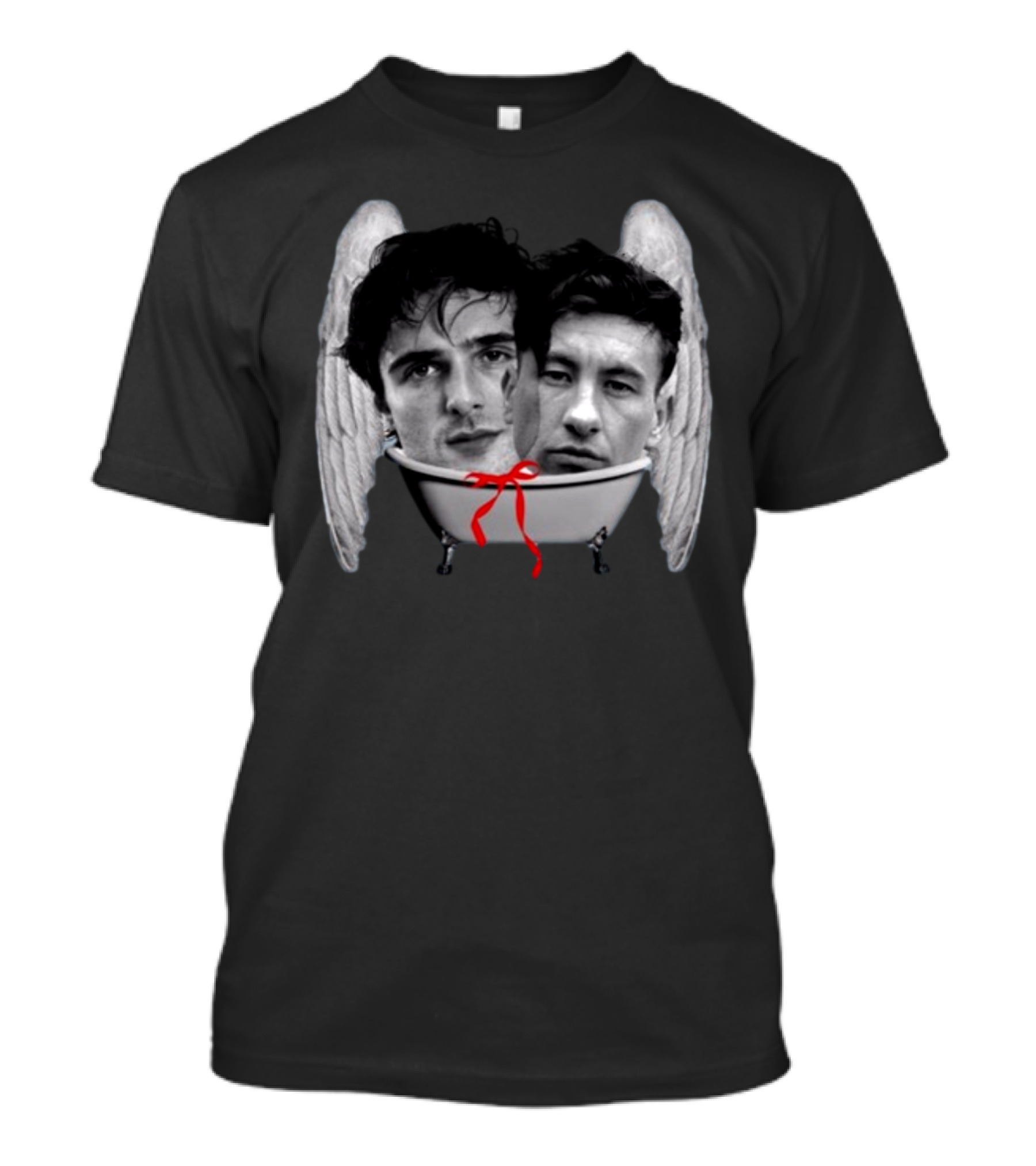 Bff Bath Time Angel Wings Faces Bathtub T-Shirt
