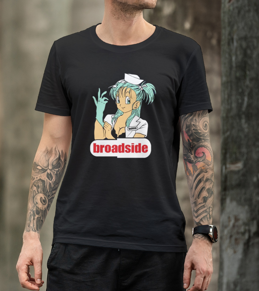 Bulma Broadside Nurse Anime Character With Glove And Cap T-Shirt