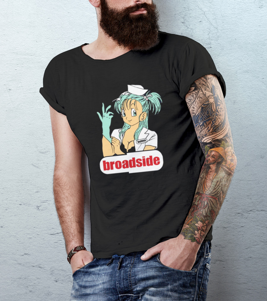 Bulma Broadside Nurse Anime Character With Glove And Cap T-Shirt