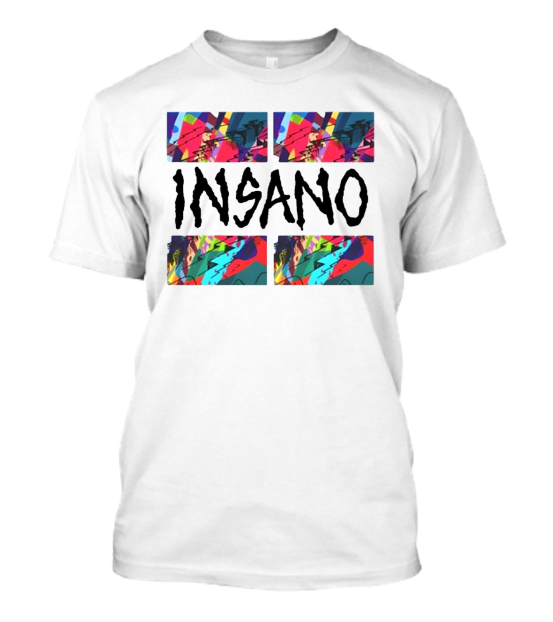 Multicolor Abstract Kaws Insano T-Shirt