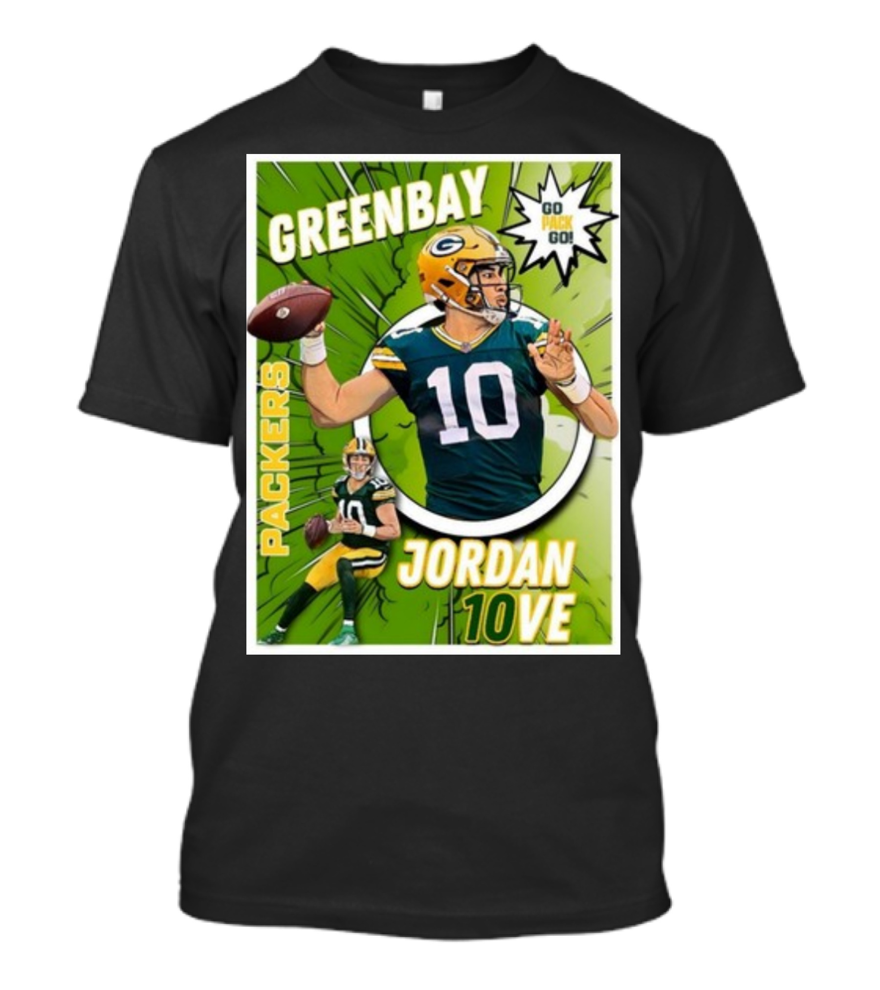 Green Bay Packers Jordan Love Go Pack Go T-Shirt