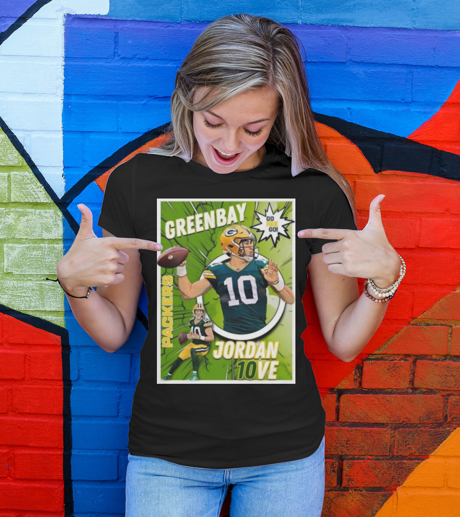 Green Bay Packers Jordan Love Go Pack Go T-Shirt