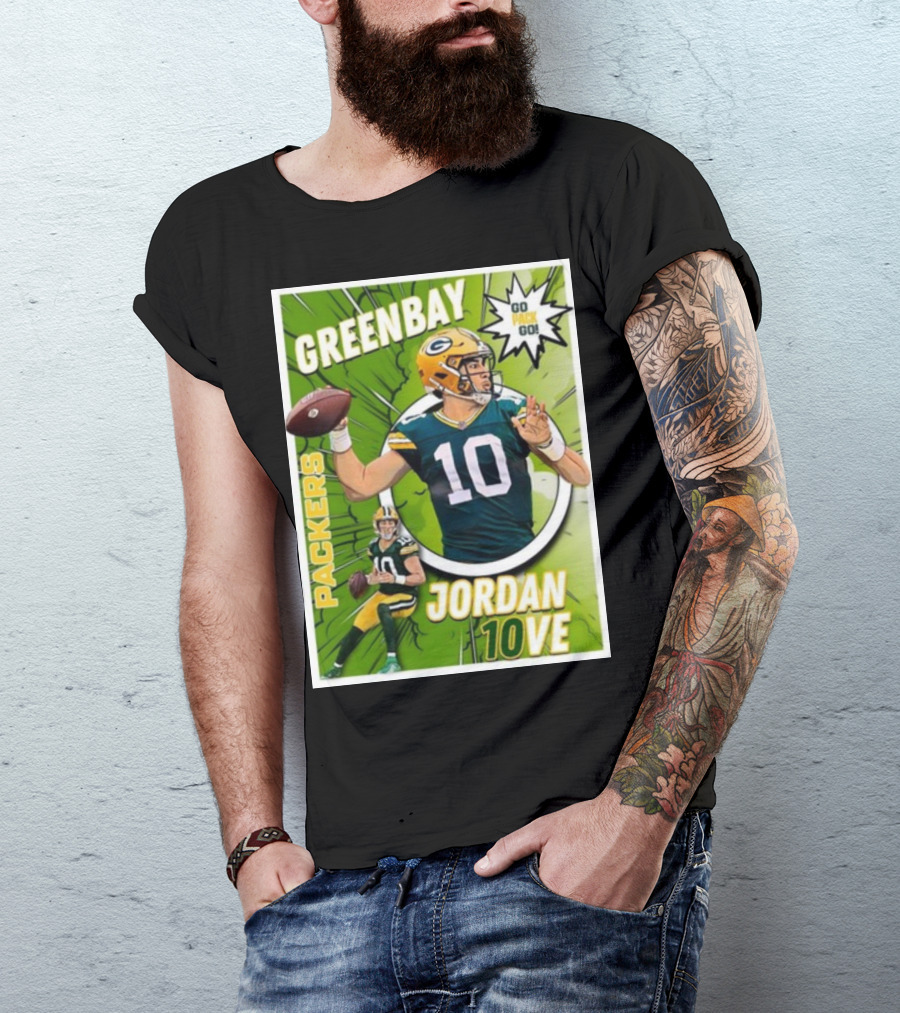Green Bay Packers Jordan Love Go Pack Go T-Shirt