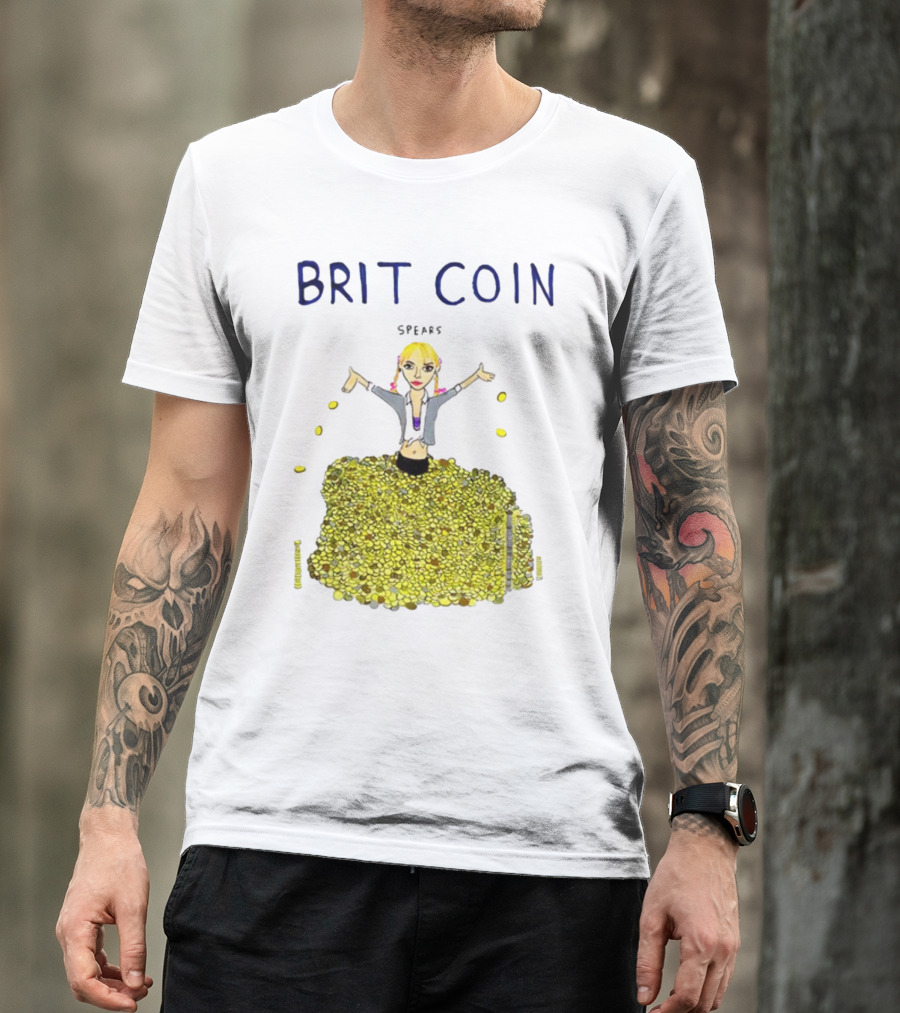 Dave Portnoy Brit Coin Spears Dancing In Gold T-Shirt