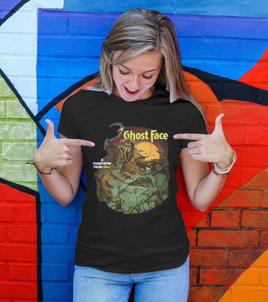 Ghost Face A Scarecrow From Hell Cavitycolors Glows In The Dark T-Shirt