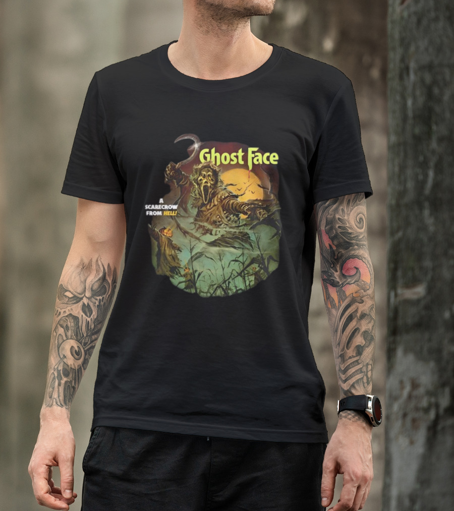 Ghost Face A Scarecrow From Hell Cavitycolors Glows In The Dark T-Shirt