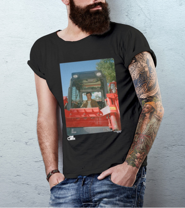 Online Ceramics The Curse Bulldozer With Person In Red Vehicle T-Shirt