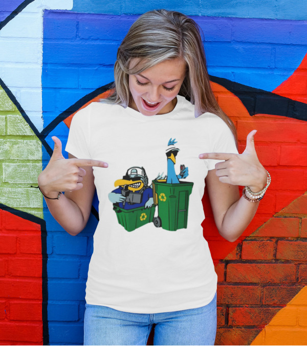 Birdie Juice People’s Birdies Recycling Bin Humor T-Shirt