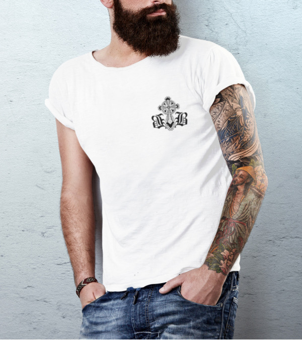 Kendrick Bourne BB Tribal Cross Gothic T-Shirt