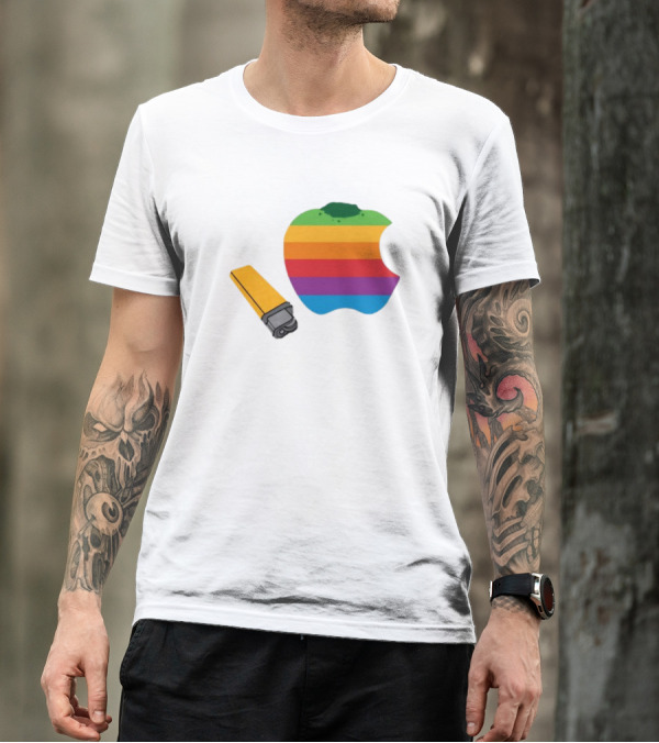 Apple Pipe Rainbow Logo Lighter T-Shirt